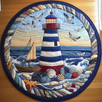 Nautical Lighthouse Round Mat Rug - Nature Design | Serene Home Decor