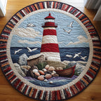 Nautical Lighthouse Round Mat Rug - Nature Design | Serene Home Decor