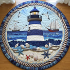 Nautical Lighthouse Round Mat Rug - Nature Design | Serene Home Decor