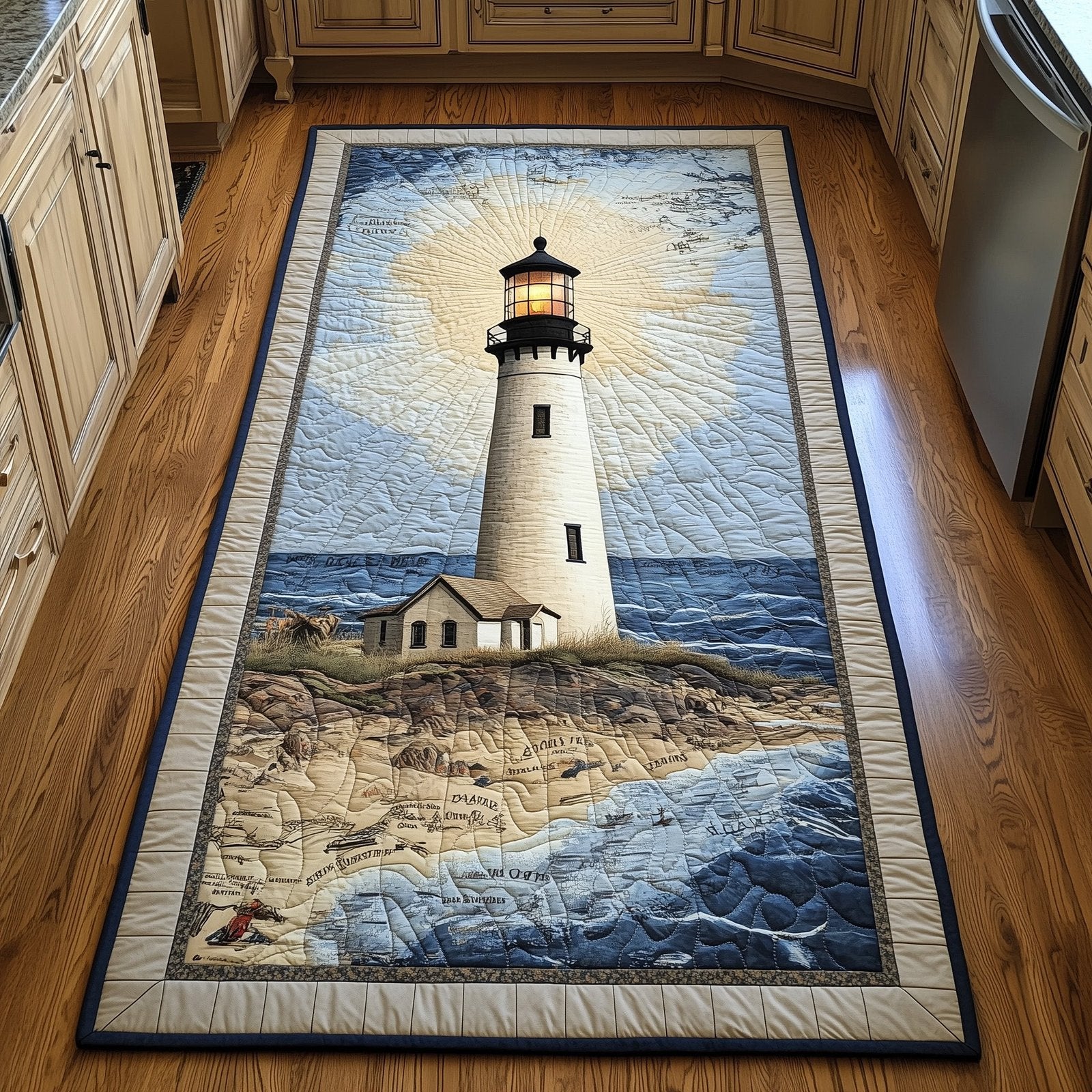 Nautical Lighthouse Runner Rug - Nature Design | Serene Runner Rug