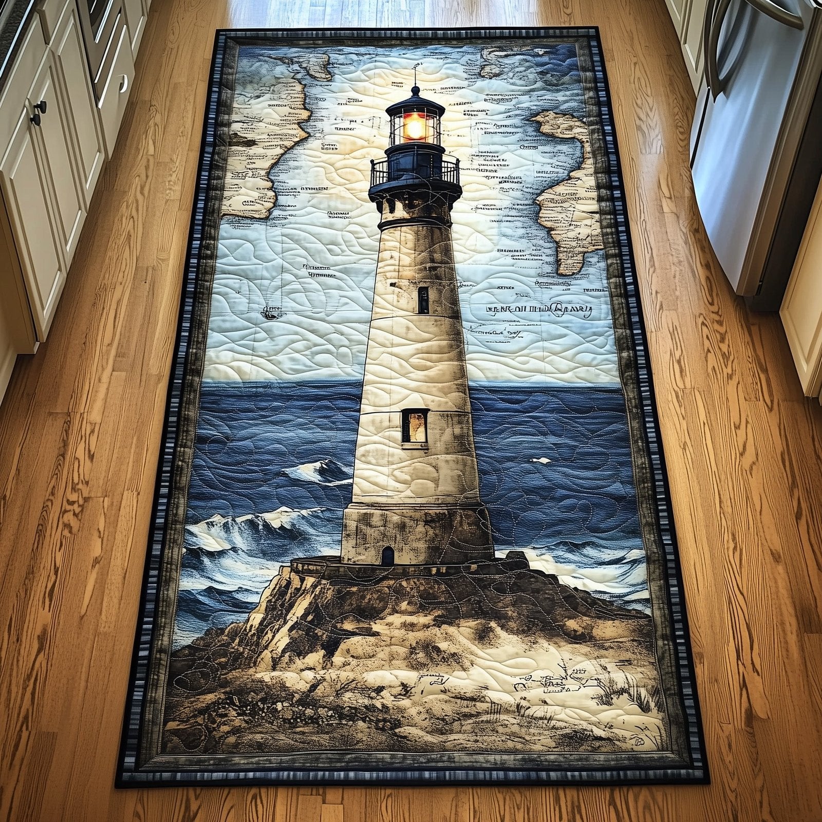 Nautical Lighthouse Runner Rug - Nature Design | Serene Runner Rug