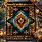 Navajo Night Diamond area rug in a living room