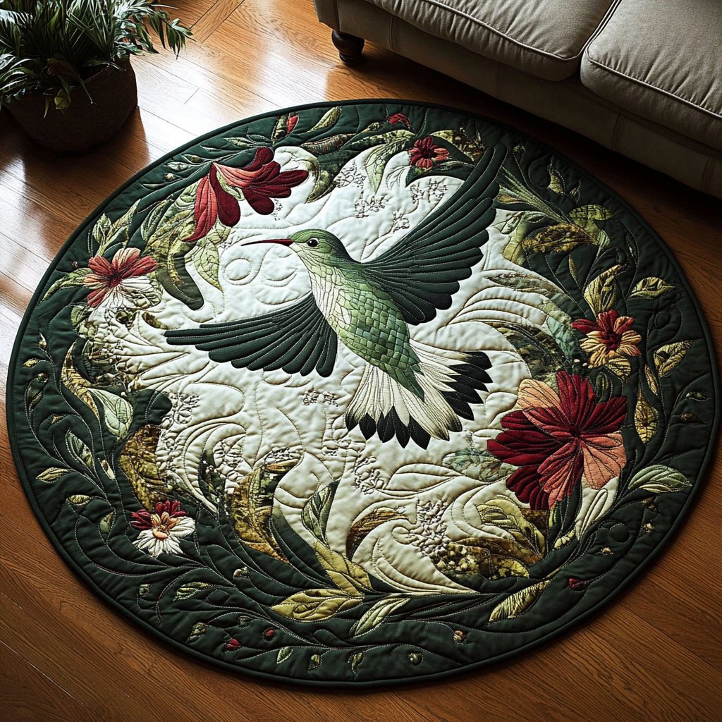 Nectar Dance Round Mat Rug - washable non-slip printed rug