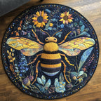 Nectar Nest Round Mat Rug - washable non-slip printed rug
