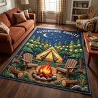 Night Adventure area rug in a living room
