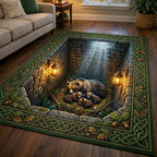 Night Ember area rug in a living room
