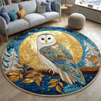 Night Flight Round Mat Rug - washable non-slip printed rug