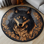 Night Prowler Round Mat Rug - washable non-slip printed rug