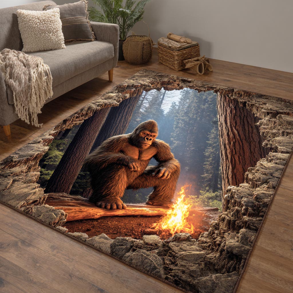 Night Stalker area rug in a living room