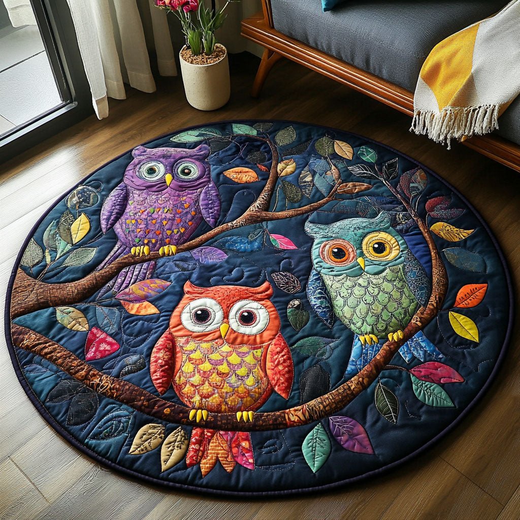 Nighttime Harmony Round Mat Rug - washable non-slip printed rug