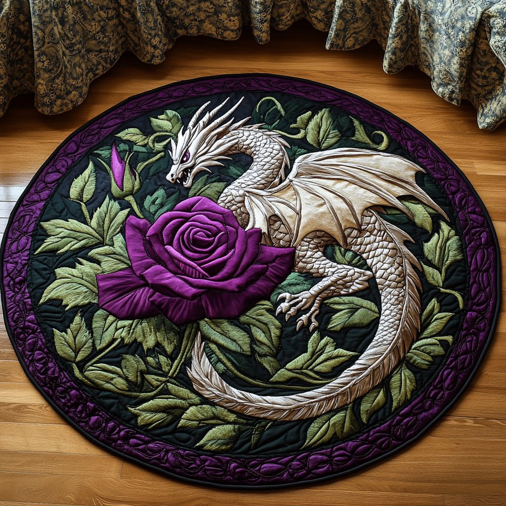 Noble Beast Round Mat Rug - washable non-slip printed rug