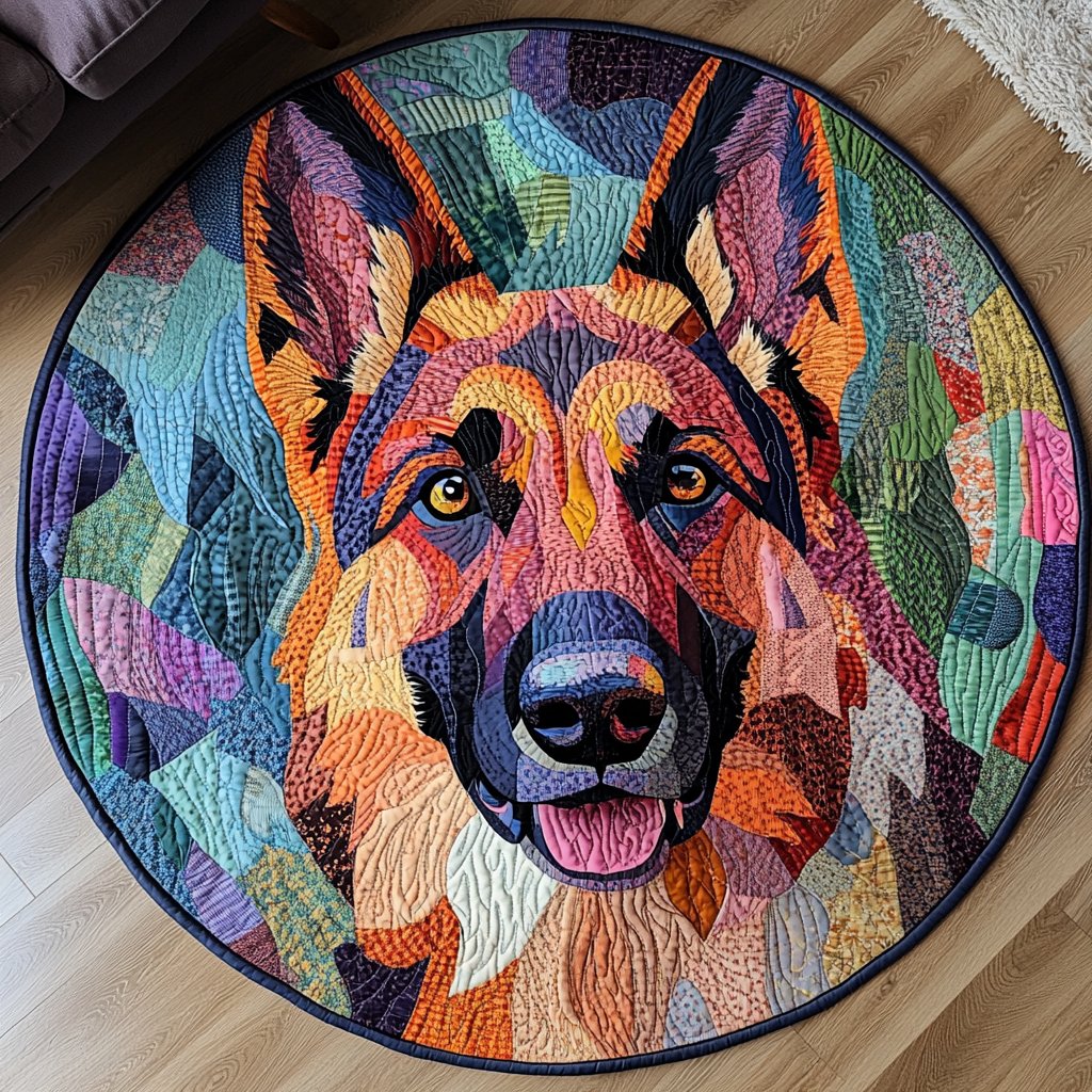 Noble Companion Round Mat Rug - washable non-slip printed rug