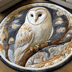 Nocturne Watcher Round Mat Rug - washable non-slip printed rug