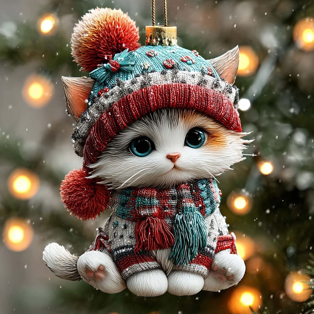 Noelmeow Christmas Ornament