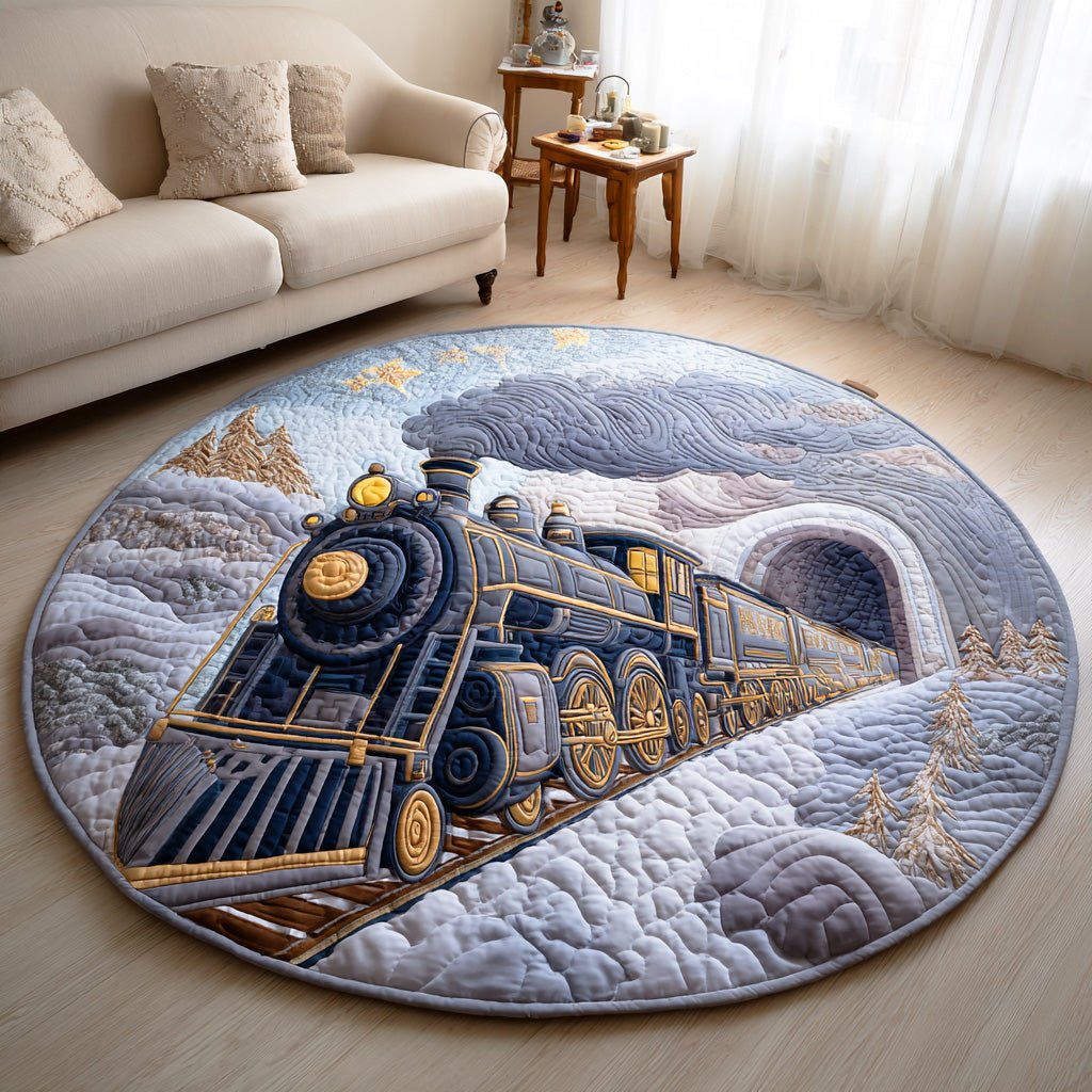 North Pole Express Round Mat Rug - Nature Design | Serene Home Decor