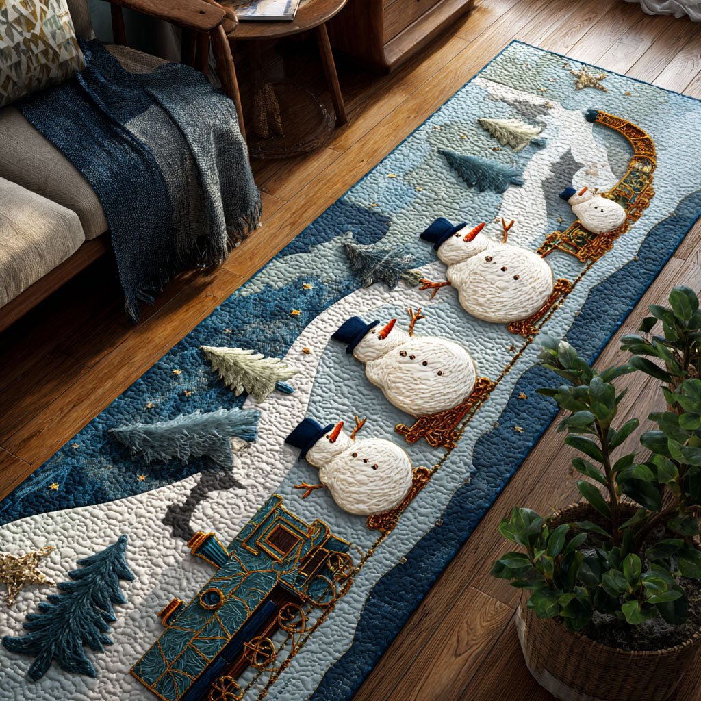North Pole Pal Runner Carpet Runner Rug - Cute Pet Design | Animal Printed Runner Rug