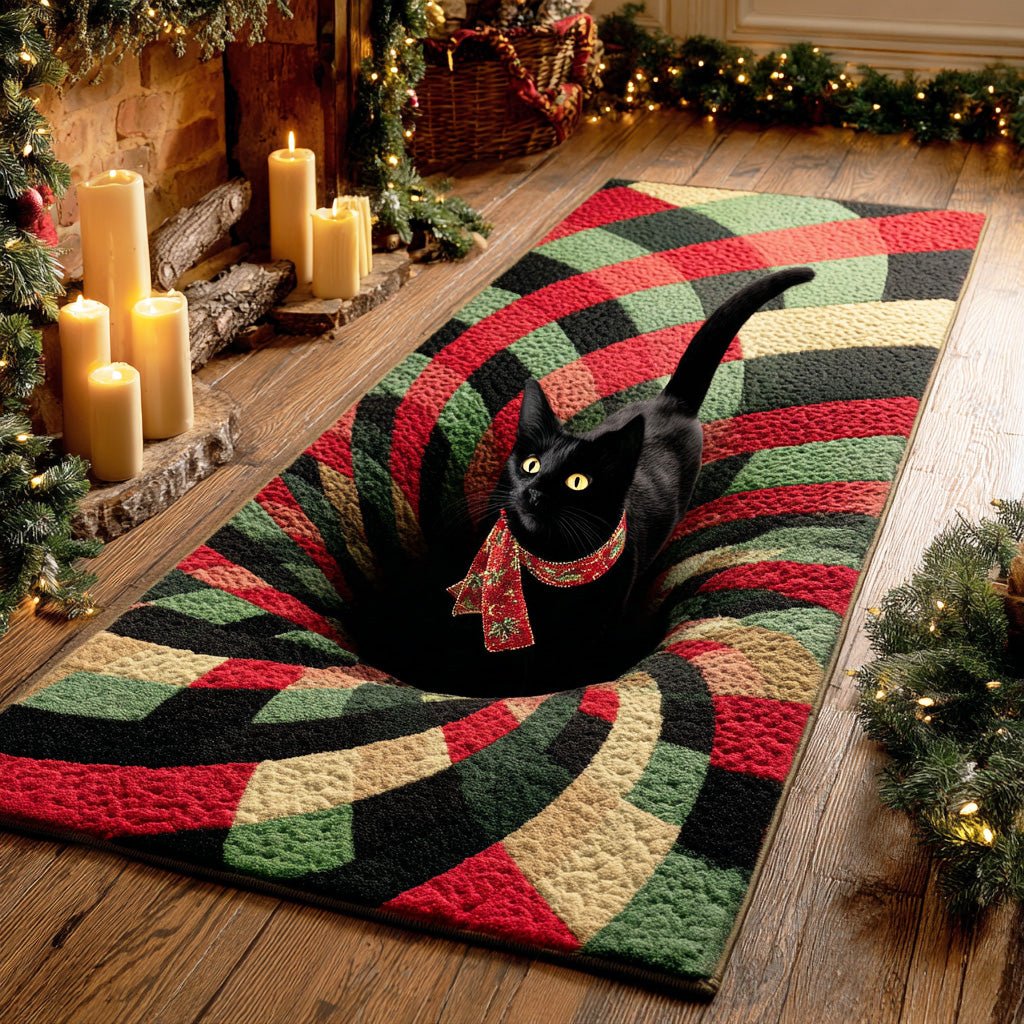 North Star Kitty Runner Carpet Runner Rug - Cute Pet Design | Animal Printed Runner Rug
