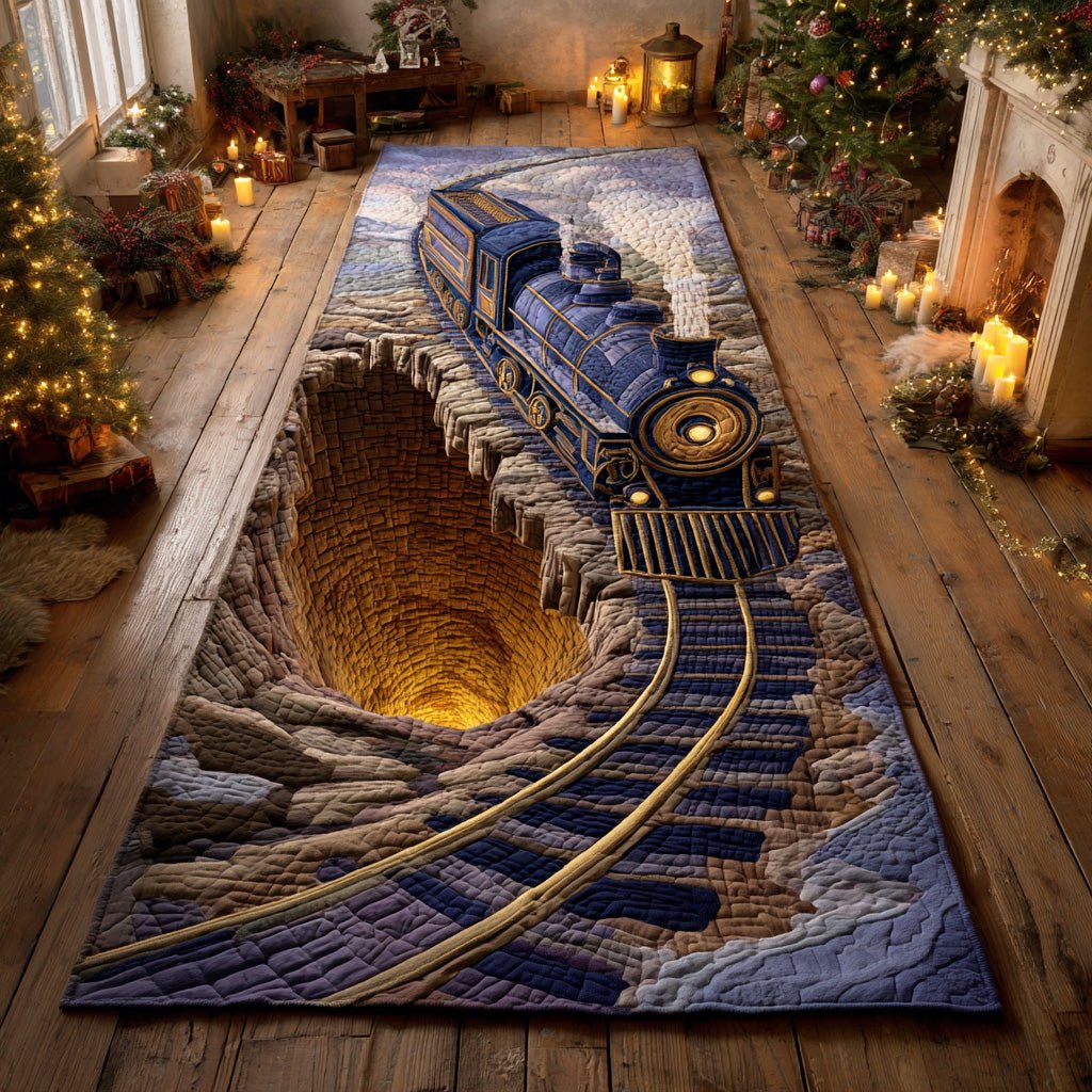 Northbound Holiday Train Runner Carpet Runner Rug - Cute Pet Design | Animal Printed Runner Rug