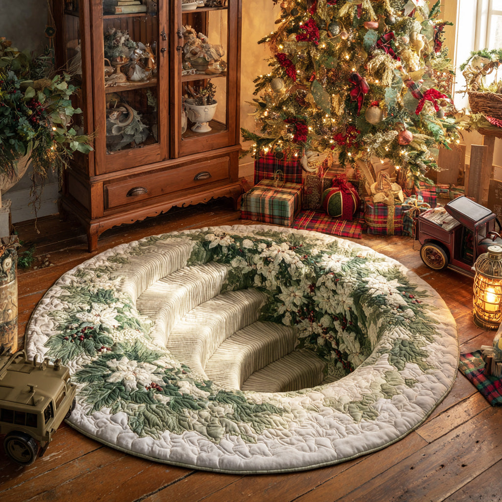 Northern Frost Trail Round Mat Rug NCU0TD1759
