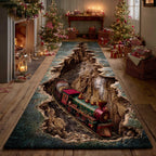 Northern Winter Line Runner Carpet Runner Rug - Cute Pet Design | Animal Printed Runner Rug