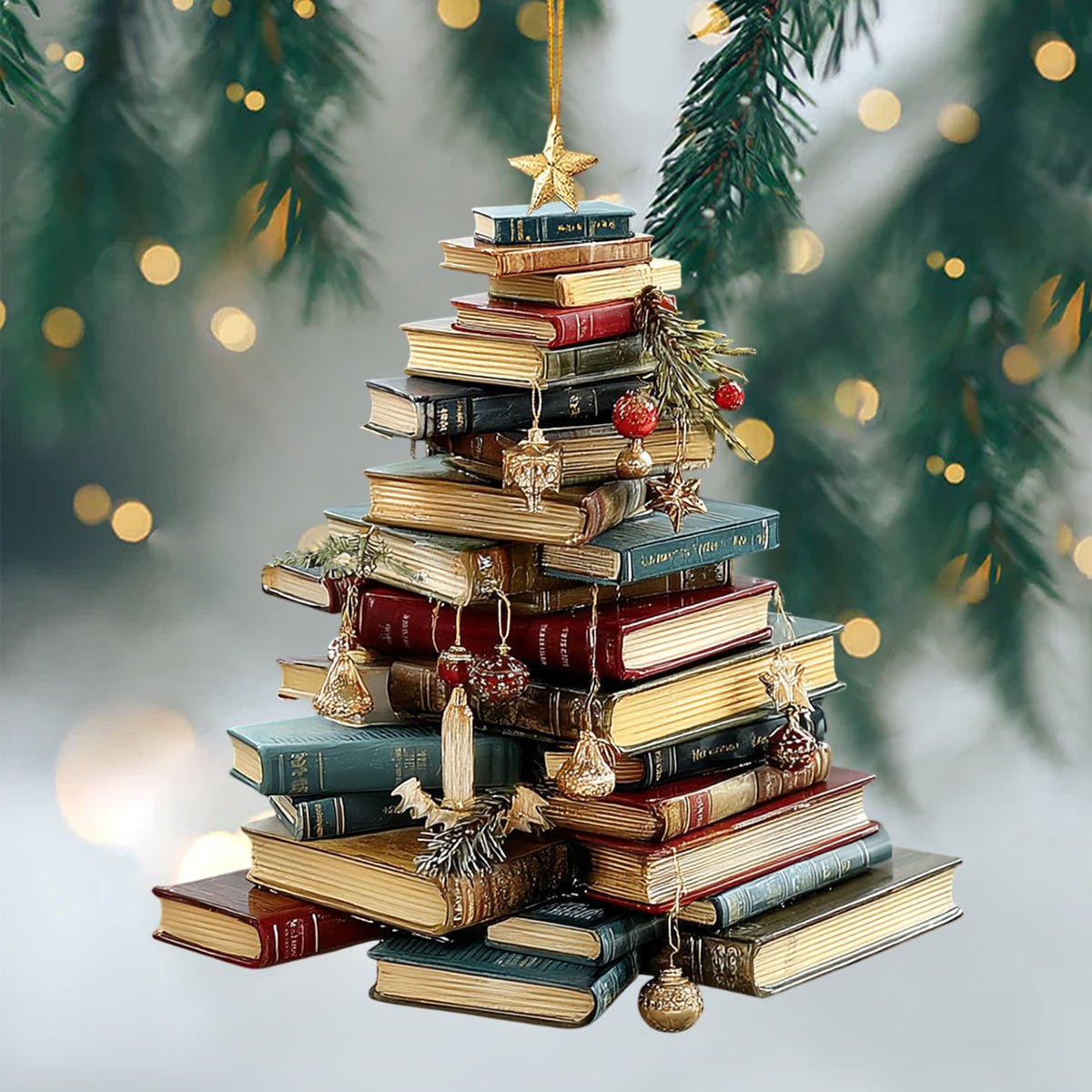 Novel Nook Christmas Ornament