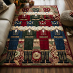 Nutcracker Charm area rug in a living room