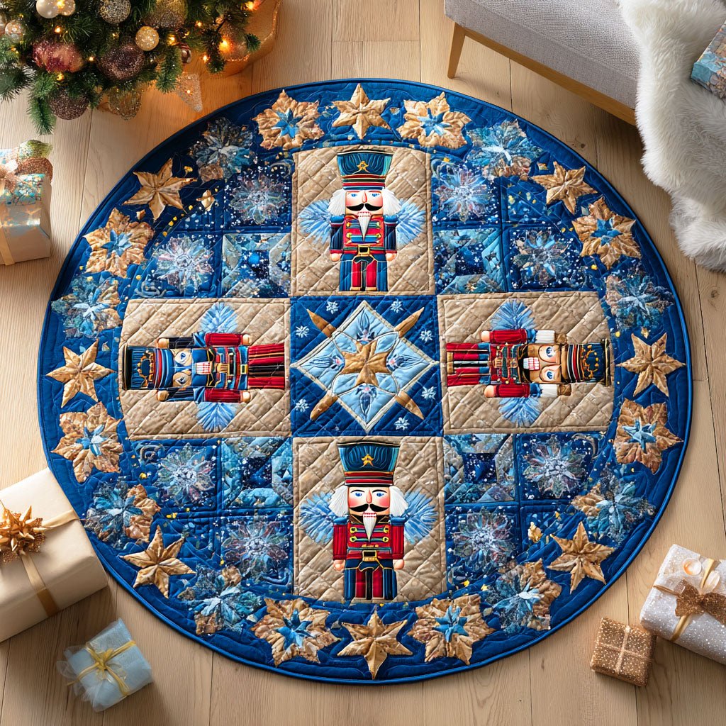 Nutcracker Dream Round Mat Rug - washable non-slip printed rug
