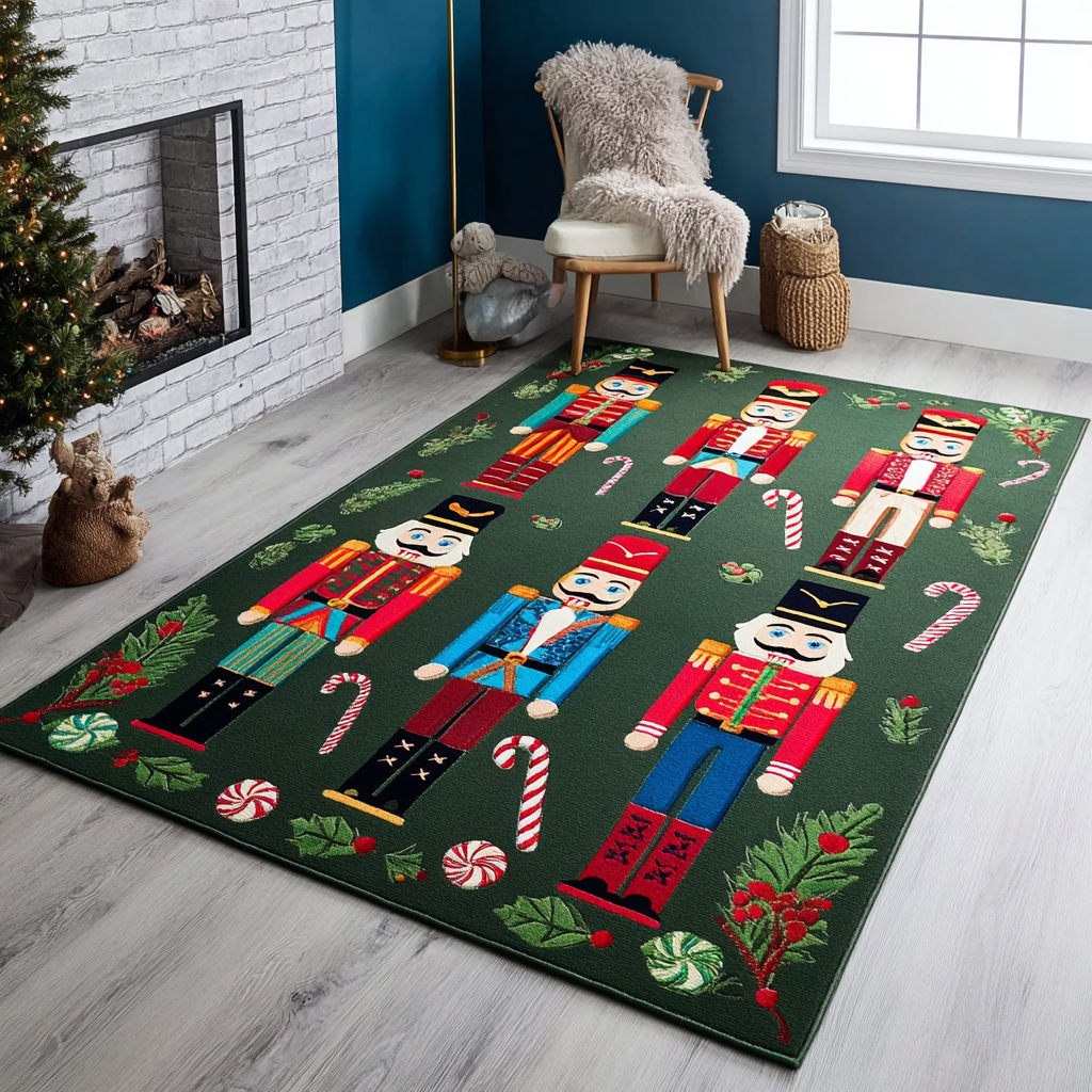 Nutcracker Echo area rug in a living room
