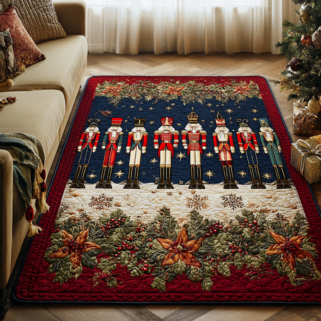 Nutcracker Legend area rug in a living room