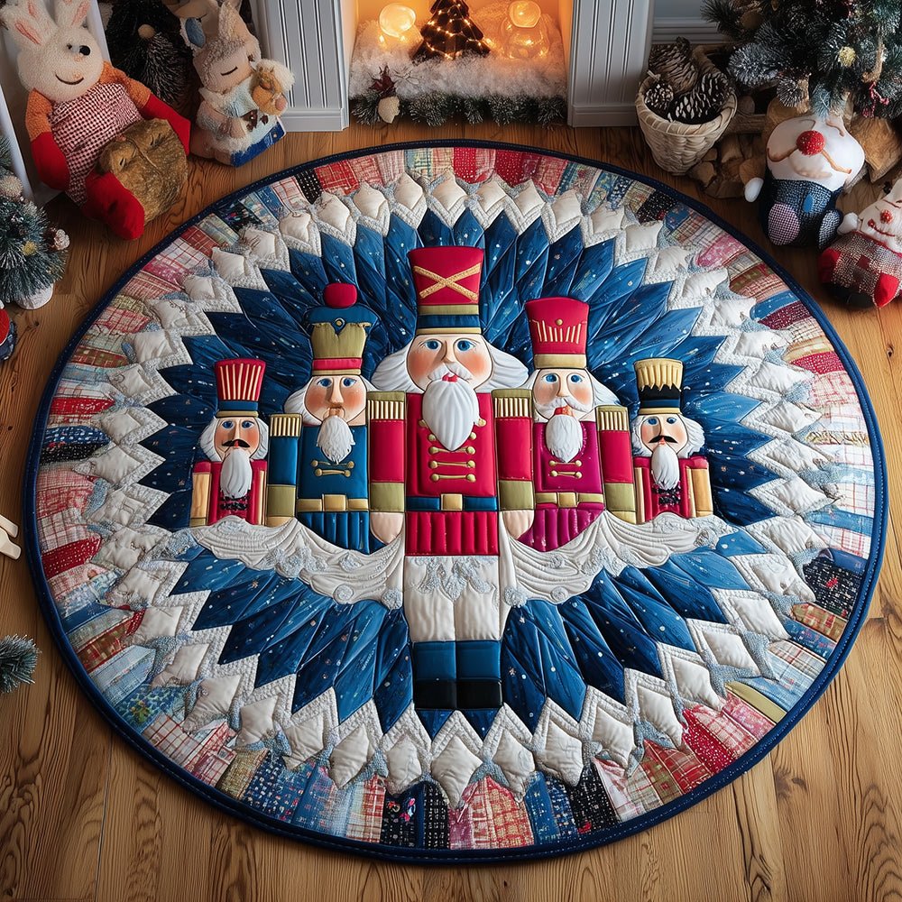 Nutcracker Magic Round Mat Rug - washable non-slip printed rug