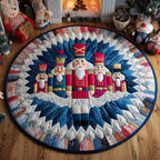 Nutcracker Magic Round Mat Rug - washable non-slip printed rug
