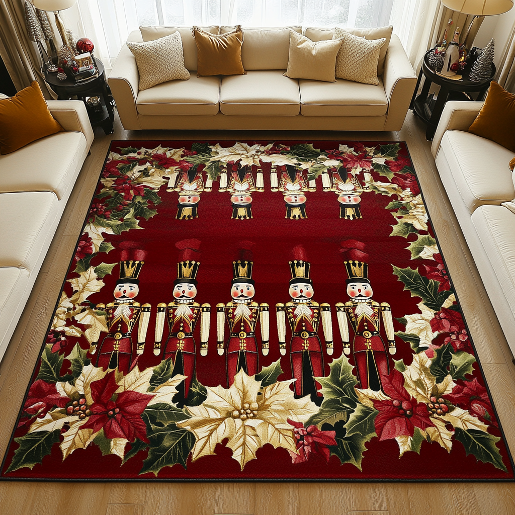 Nutcracker Memory area rug in a living room