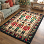 Nutcracker Night area rug in a living room