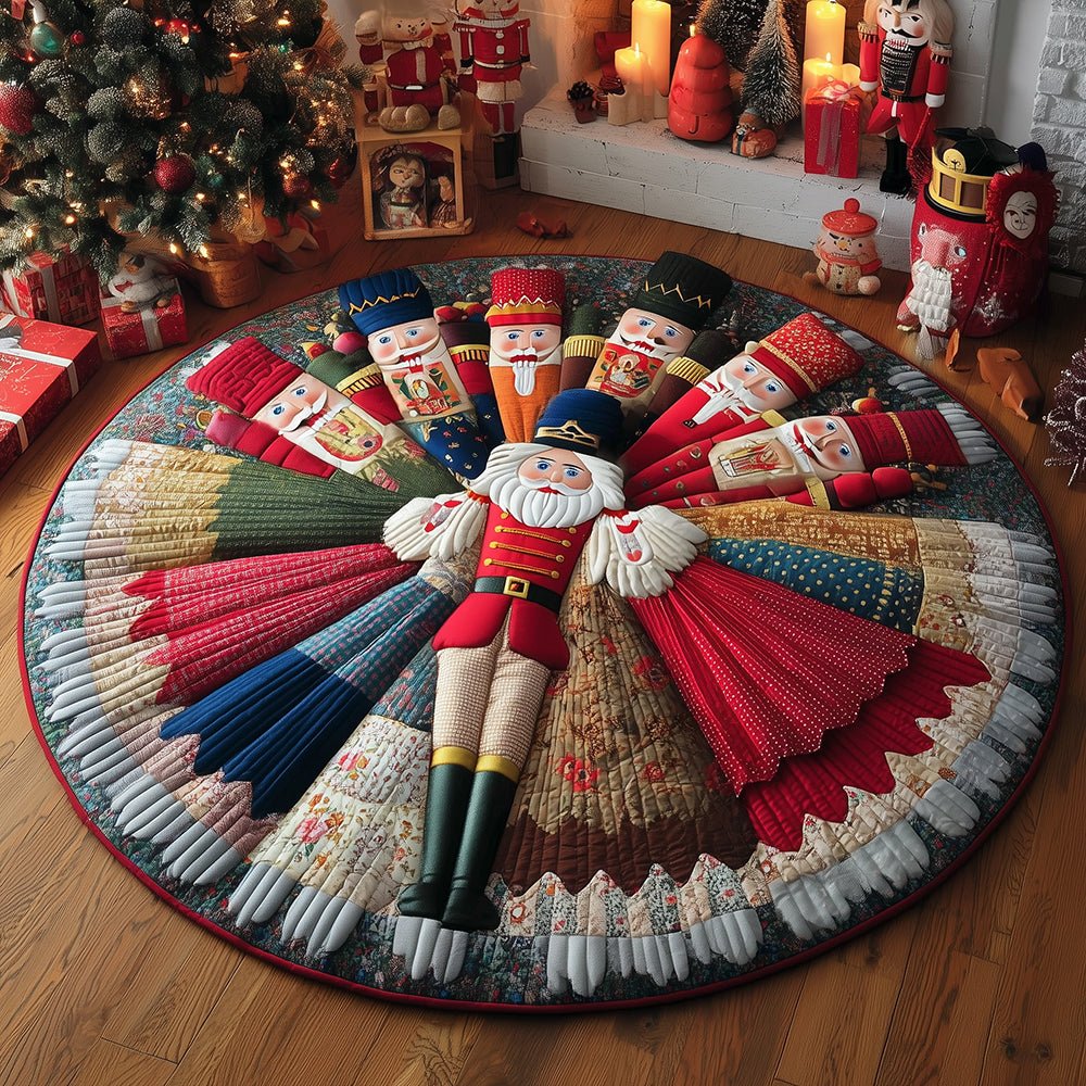 Nutcracker Story Round Mat Rug - washable non-slip printed rug