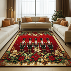 Nutcracker Tales area rug in a living room