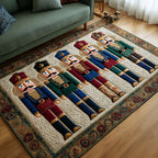 Nutcracker Tales area rug in a living room