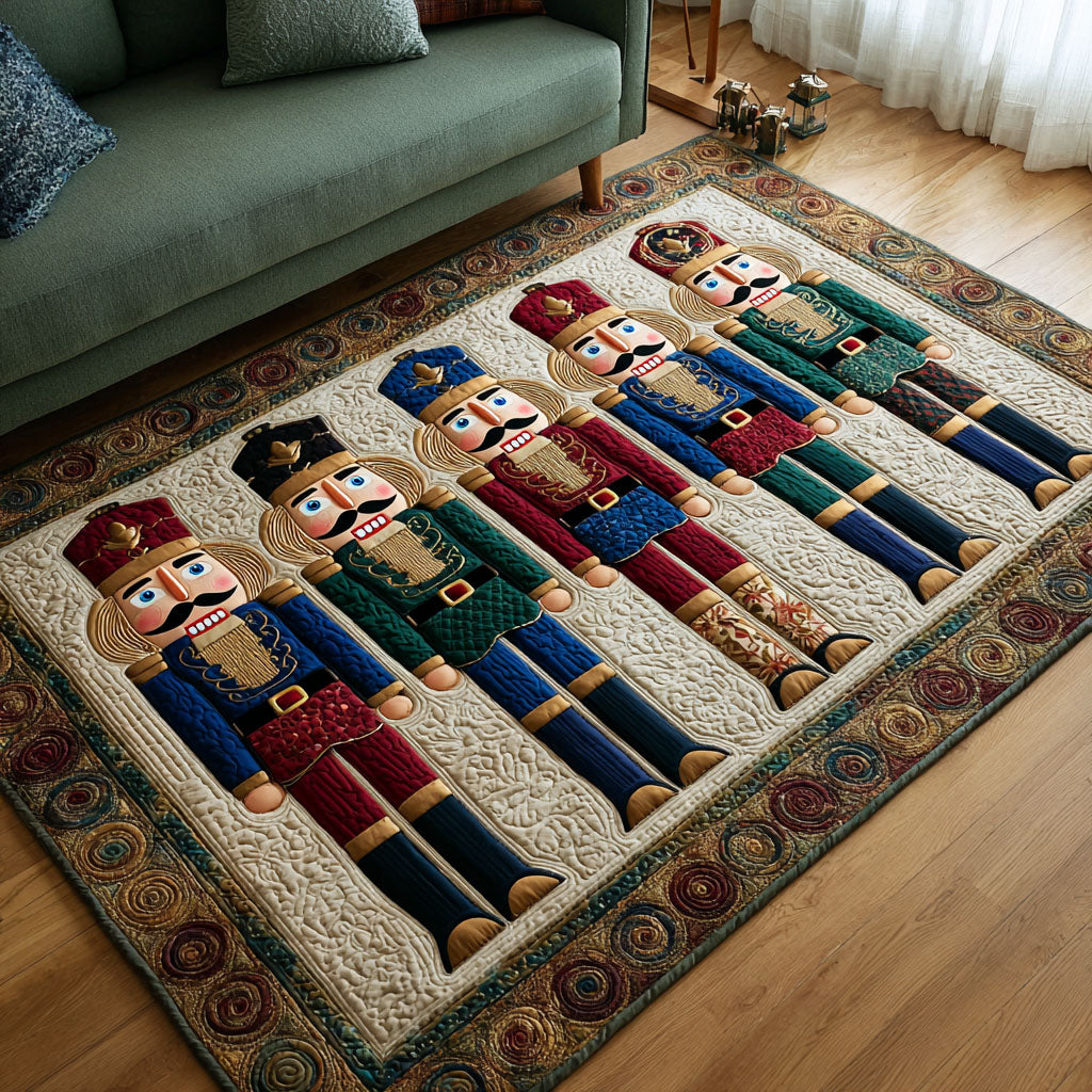 Nutcracker Tales area rug in a living room
