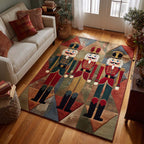 Nutcracker Trio area rug in a living room