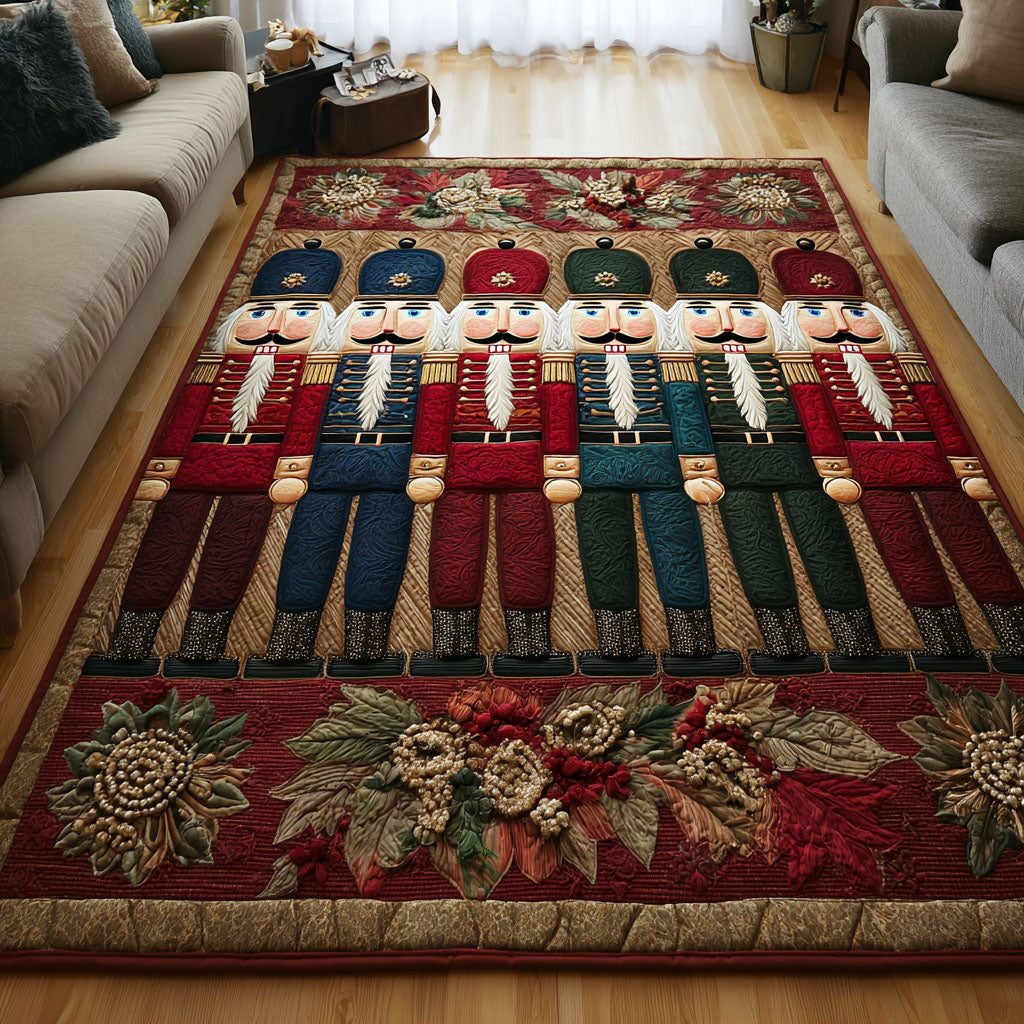 Nutcracker Whisper area rug in a living room