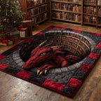 Obsidian Dragon Well area rug in a living room
