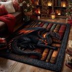 Obsidian Flame Sleeper area rug in a living room