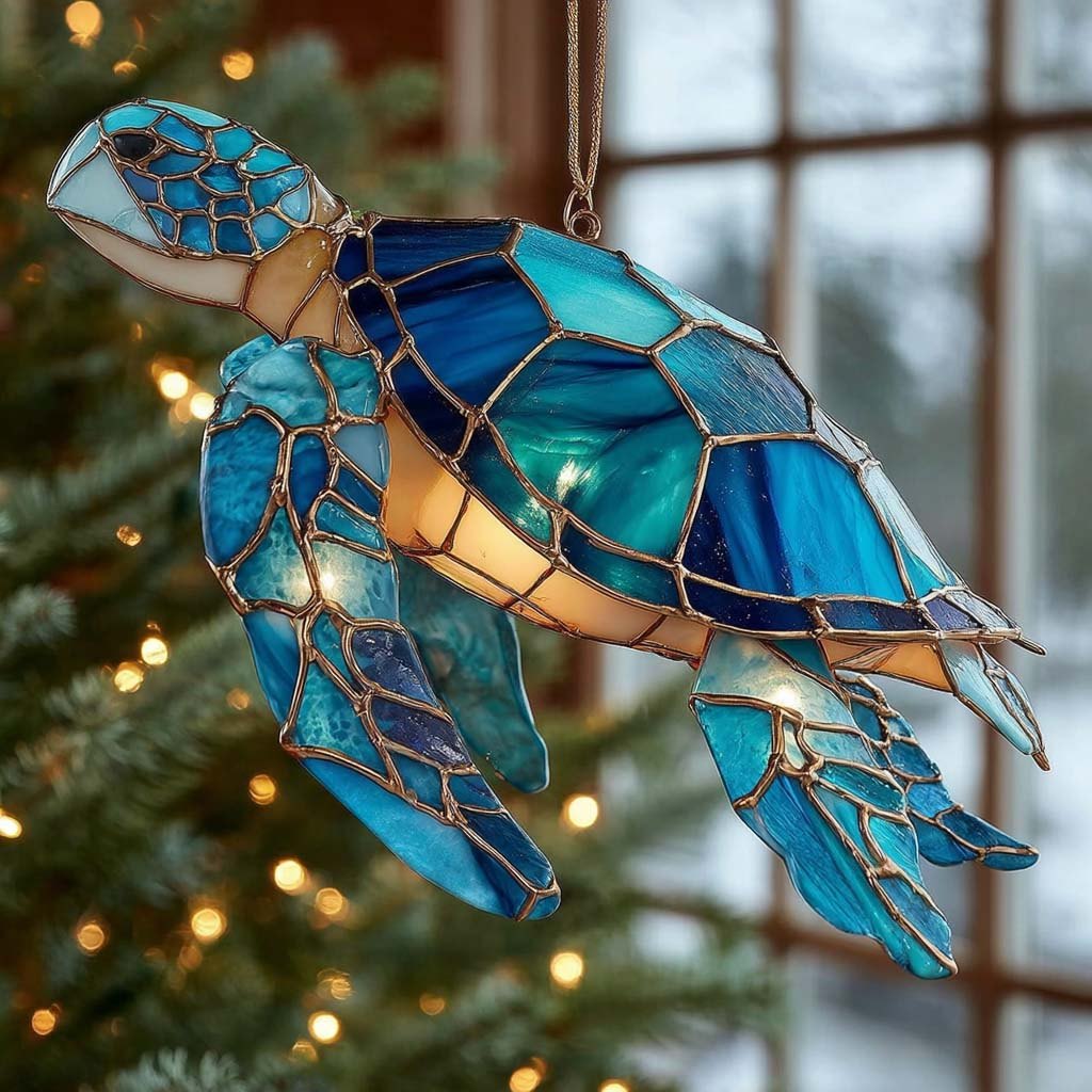 Ocean Spirit Turtle Christmas Ornament