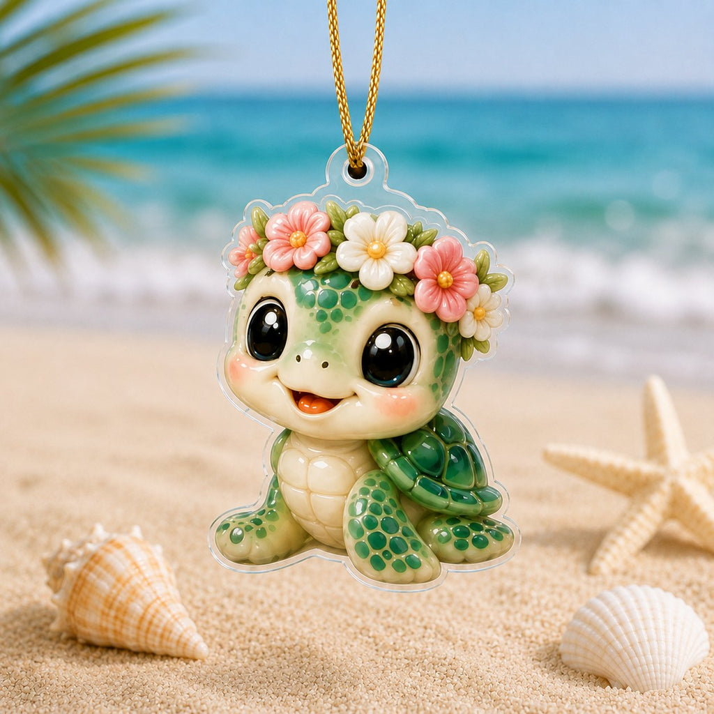 Ocean Turtle Adorable Christmas Ornament
