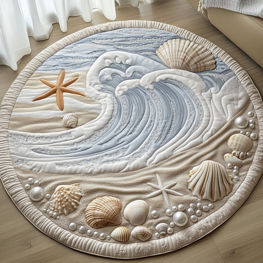 Ocean Breeze Round Mat Rug - Nature Design | Serene Home Decor