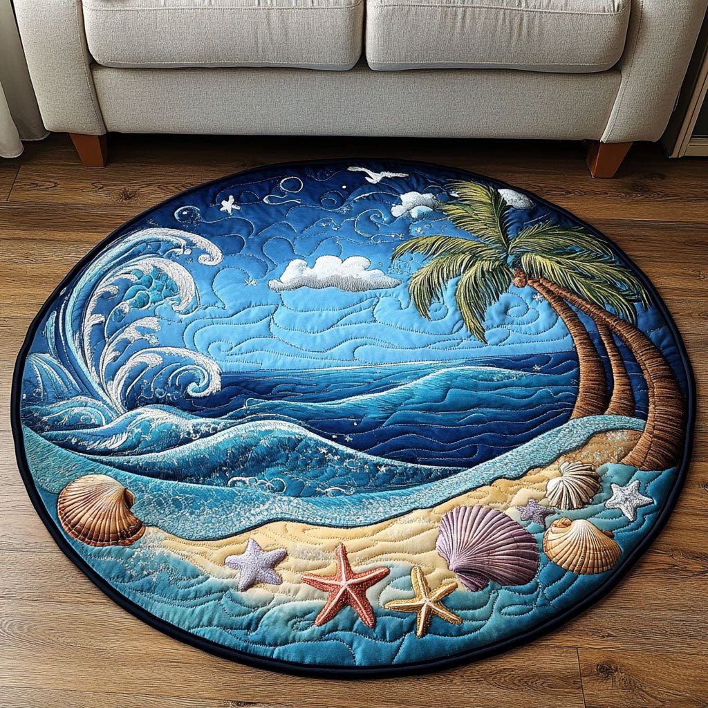 Ocean Breeze Round Mat Rug - Nature Design | Serene Home Decor
