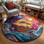Ocean Breeze Round Mat Rug - Nature Design | Serene Home Decor