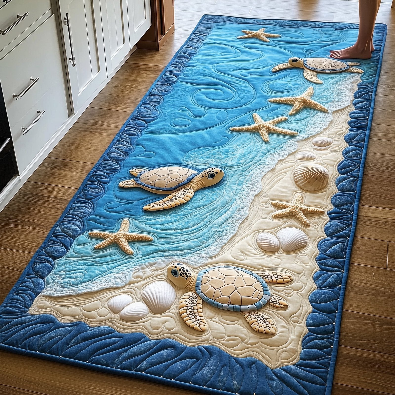 Ocean Breeze Runner Rug - Nature Design | Serene Runner Rug