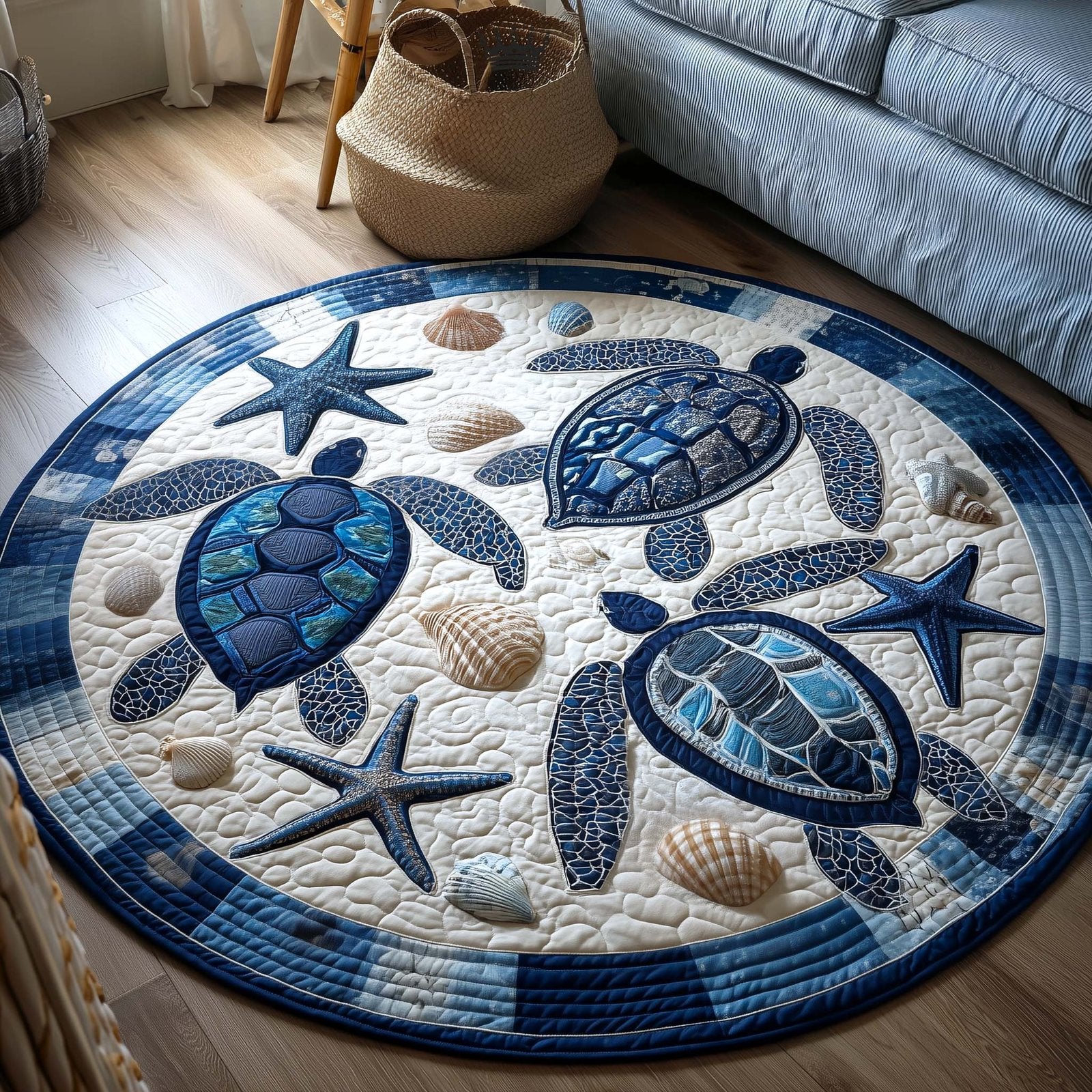 Ocean Drifter Round Mat Rug - Nature Design | Serene Home Decor