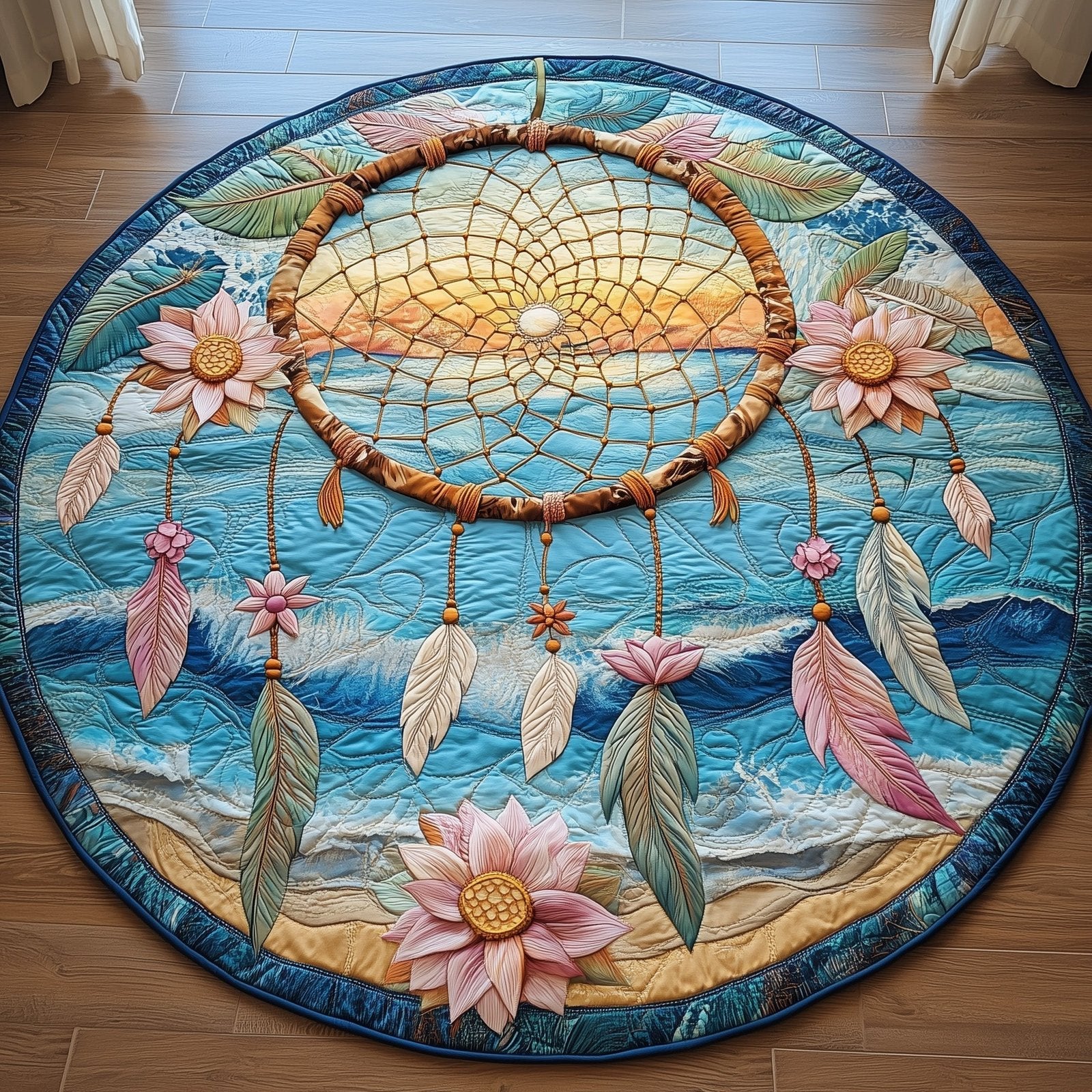 Ocean Guardian Round Mat Rug - Nature Design | Serene Home Decor
