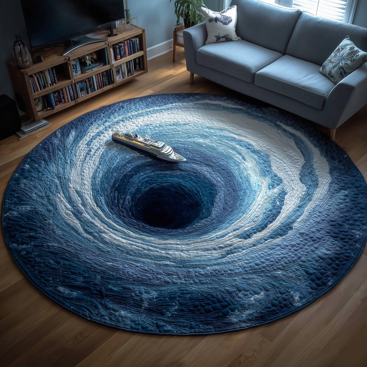Ocean Hole Round Mat Rug - Nature Design | Serene Home Decor